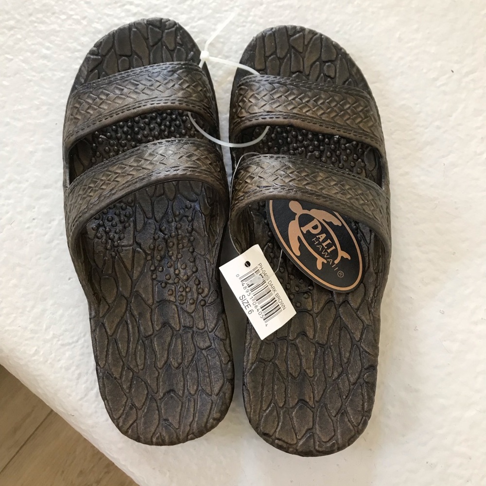 Brown Pali Hawaiian Waterproof Slip on Sandals